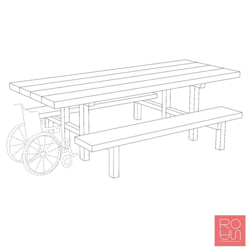 Taula de Pícnic Lille | Fusta de Pi Autoclau Classe 4